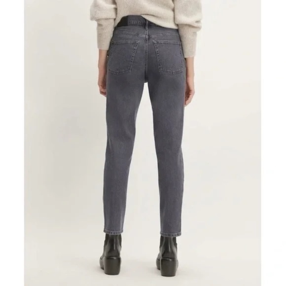 EVERLANE - Curvy Cheeky Straight Skinny Jeans Black Gray Wash Size 23 - Picture 4 of 9